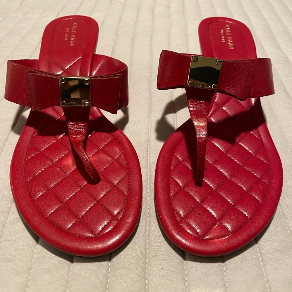COLE HAAN RED WEDGE - WOMENS SZ 10